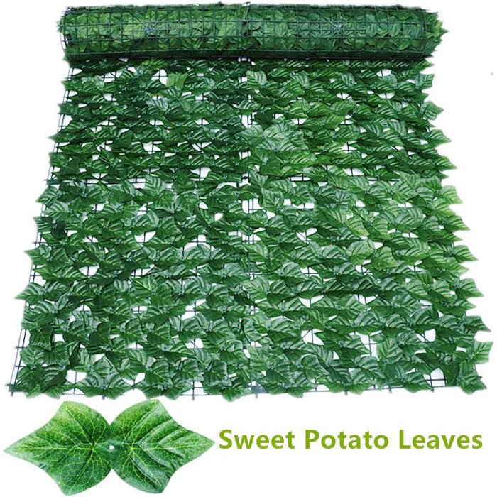 Artificial Privacy Leaf Fence Screen - Greenery for Outdoor Garden Yard Terrace Patio Balcony