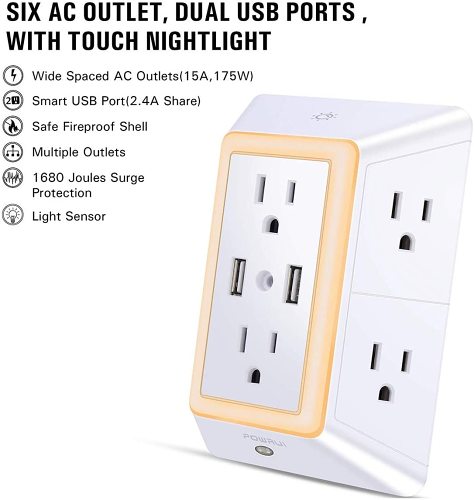 MultiPlug™ Outlet Extender w/ Surge Protector