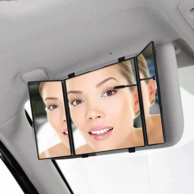 Folding Visor Vanity Mirror - Cosmetic Clip-on Sun-shading Mirror for Car, Truck,  SUV, and Van Sun Visors