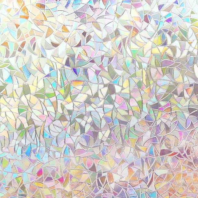 Window Privacy Film, Vinyl 3D Window Clings, Rainbow Film Stickers, Anti-UV