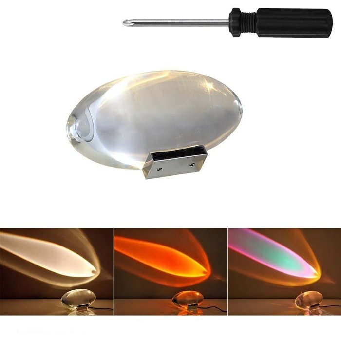 Table Lamp Led Crystal Eye - Small LED Table Lamp, Aura Night Light for Bedroom, Living Room, Party and Home Decor