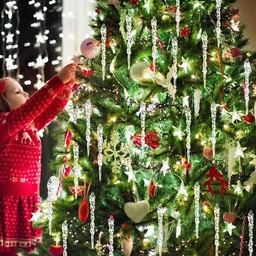Hanging Christmas Icicle Ornaments - Christmas Tree Hanging Icicle Ornaments Bundle
