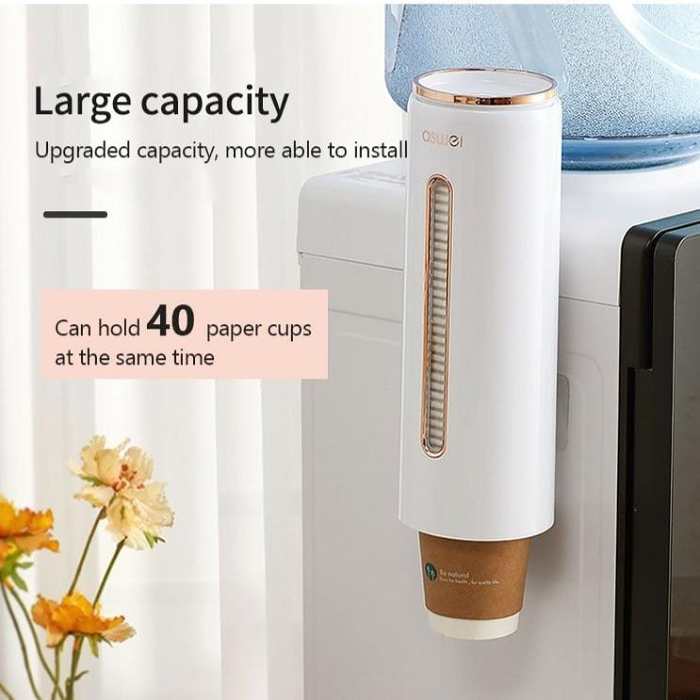 Wall Mounted Automatic Disposable Cup Dispenser - Cups Dispenser for Home, Office, Lounge & Gym