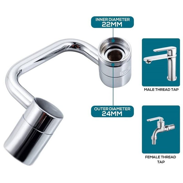 Rotatable Faucet Extender - Splash-proof Filter Faucet for Home Bathroom