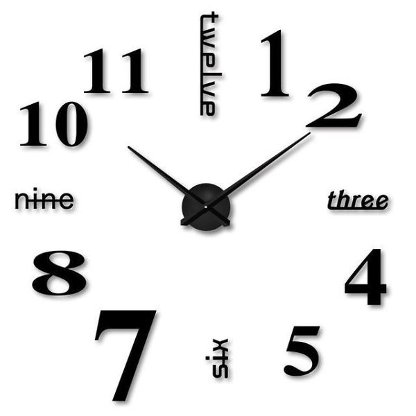 3D Wall Sticker Clock