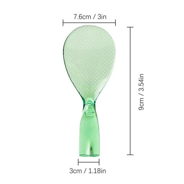 Non-Stick Rice Paddle - Transparent Standable Rice Spoon
