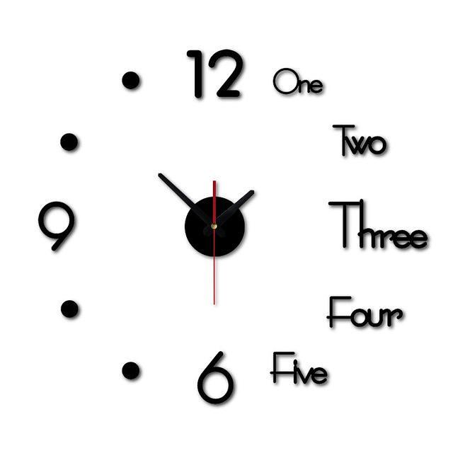 3D Wall Sticker Clock