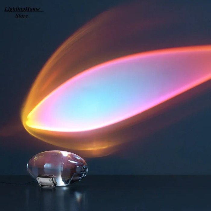Table Lamp Led Crystal Eye - Small LED Table Lamp, Aura Night Light for Bedroom, Living Room, Party and Home Decor