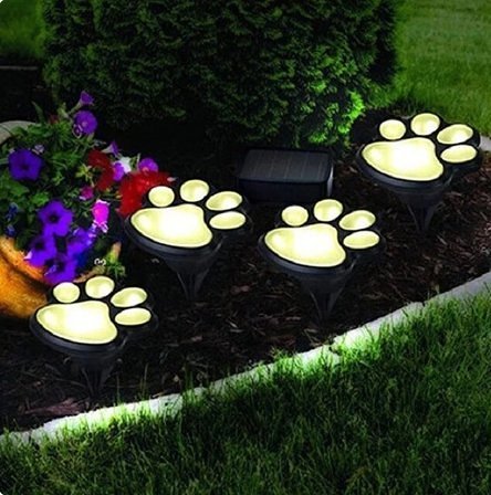 Paw Garden Lights - Paw Print  Solar Lights