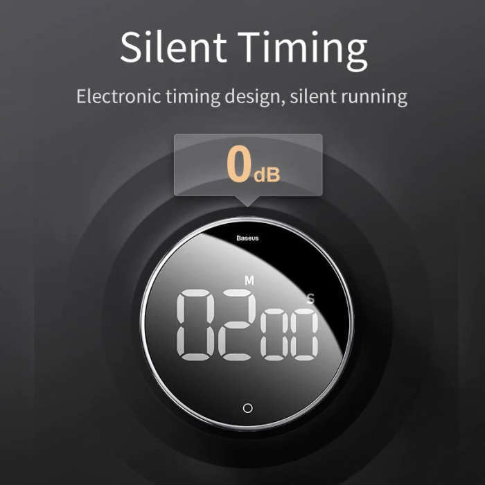 Kitchen Timer Countdown Alarm Clock, Large LED Display for Cooking Kids Senior