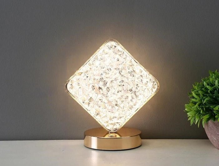 Crystal Touch Night Light – USB LED 3D Moon, Star, Square and Round Lamp for Dreamy Bedroom Ambience