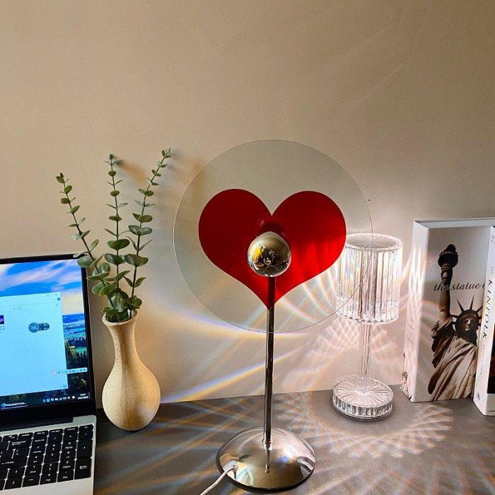 Romantic Heart Light Lamp - Sunset Led Light for Living Room, Barber Shop, Background Wall Decoration and Bedroom