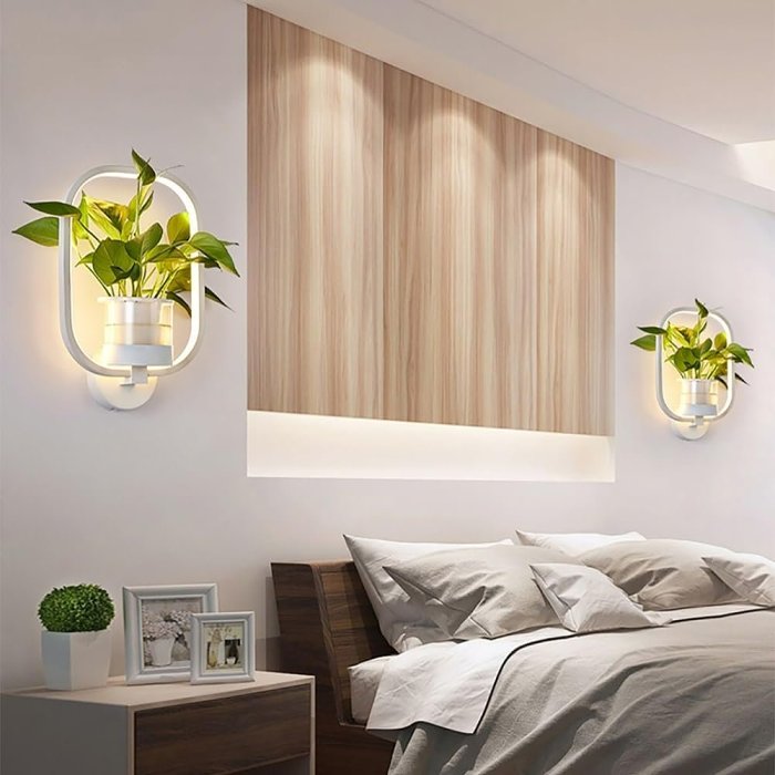 Nordic Planter Lamp - Simple Creative Wall Light for Bedroom Living Room Dining Corridor Wall