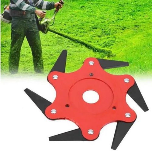 Steel Razor Trimmer Head - Lawn Mower Head Six-leaf Whirlwind Blade