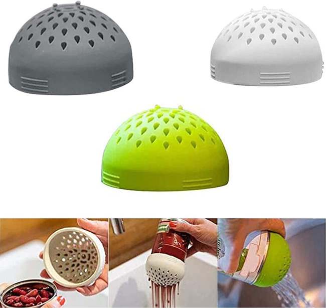 Snap On Colander - Portable Mini Can Drainer Made From Silicone for Drain Chickpeas and Tinned Fruit