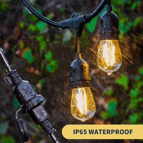 Solar Garden Festoon Light Pack - 10m/20m/30m Waterproof LED String Lights with S14 Bulb