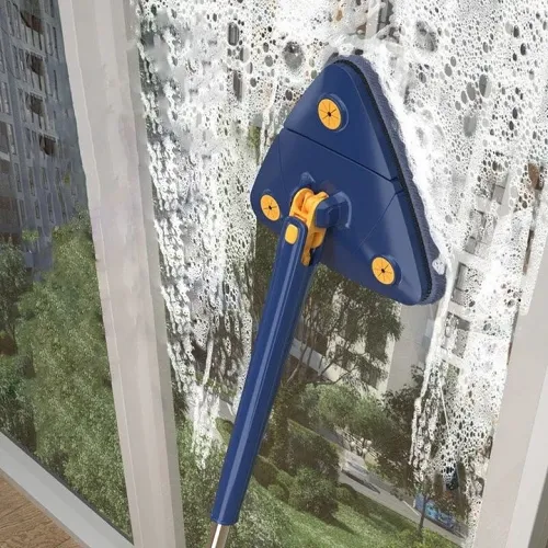 Telescopic Triangle Mop - 360° Rotatable Adjustable Cleaning Mop Extendable with Long Handle Hand