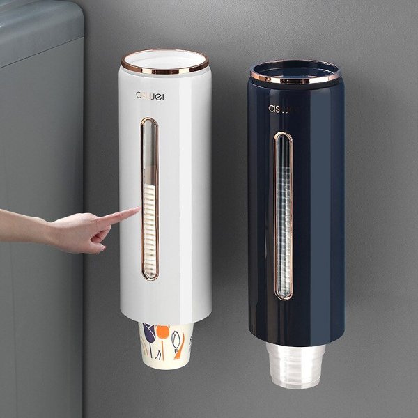 Wall Mounted Automatic Disposable Cup Dispenser - Cups Dispenser for Home, Office, Lounge & Gym