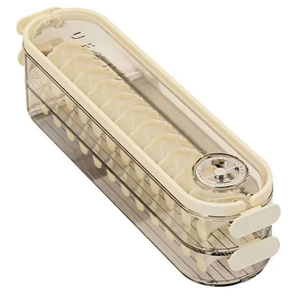 Fridge Storage Boxes With Lids - Stackable Transparent Dumpling Storage Box