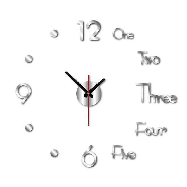 3D Wall Sticker Clock