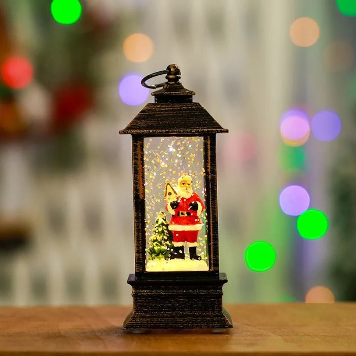 Holiday Lantern - Christmas Snow Globe Vintage Lantern Suitable for Party, Wedding, Indoor, Outdoor and Patio
