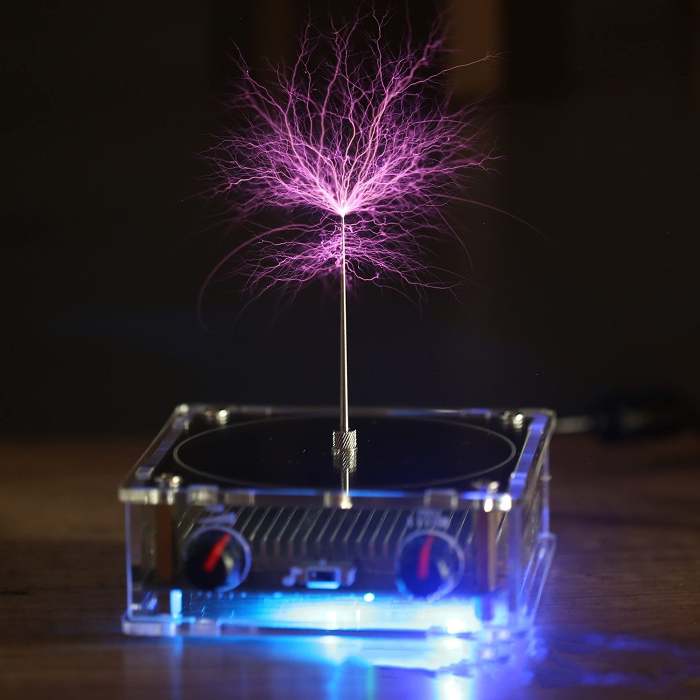 Musical Tesla Coil Plasma Speaker - Desktop Arc Plasma Wireless Transmission
