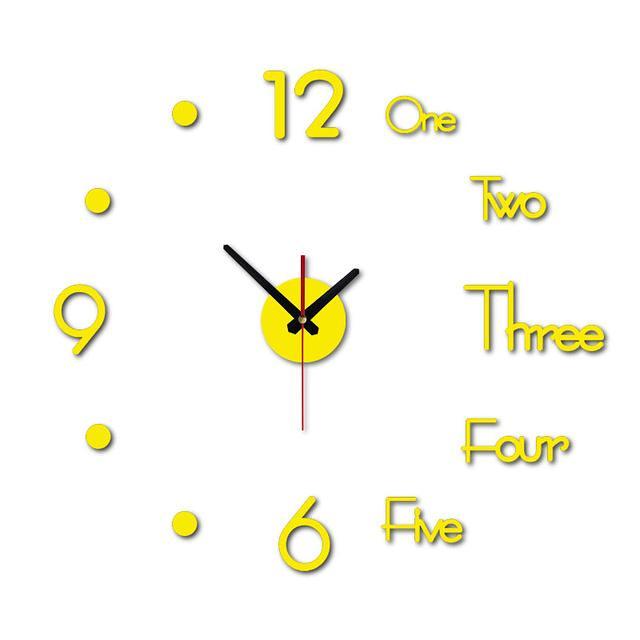 3D Wall Sticker Clock
