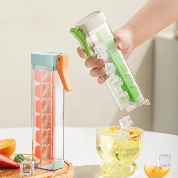 Press Ice Cube Tray - 6 Grid Silicone Food Grade Push Type Ice Tray