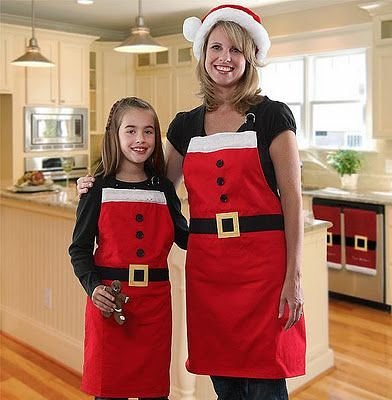 Christmas Santa Claus Apron - Grilling Chef Apron for Adult and Kids