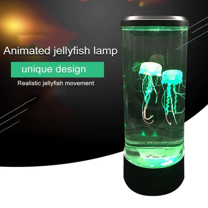 Jellyfish Lava Lamp, 7 Color Mood Lamp LED for Home Office Kids Bedroom Decor, Large