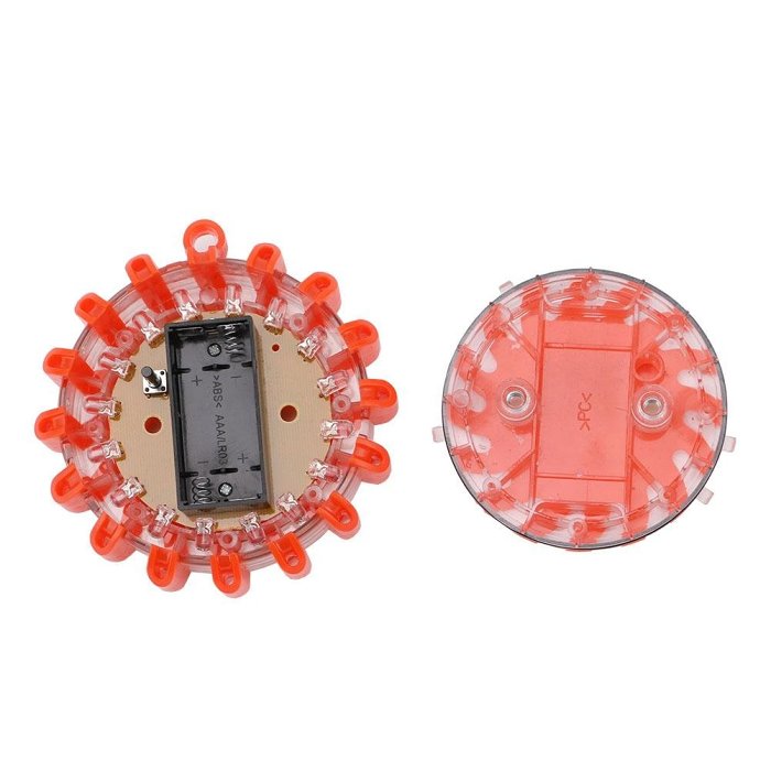 Magnetic LED Emergency Safety Flare - Road Safety Flashing Red Warning Lamp for Boat & Vehicles
