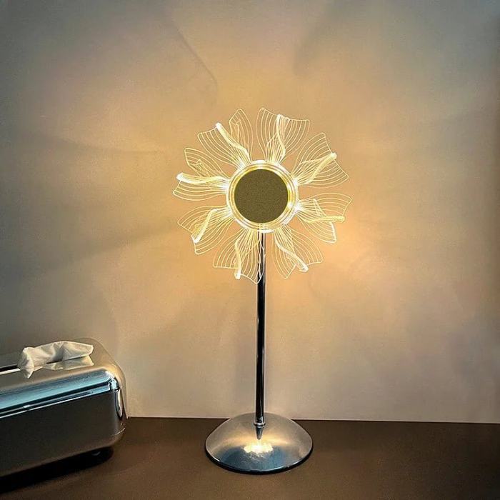 Windmill Sunflower Lamp - Study Lamp, LED Crystal Table Lamp Atmosphere Light Decorative Bedside Night Light