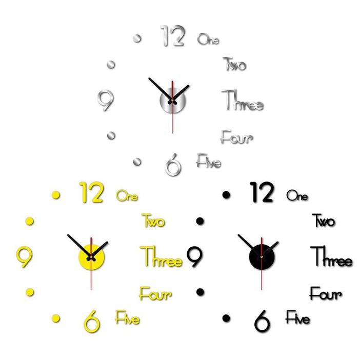 3D Wall Sticker Clock