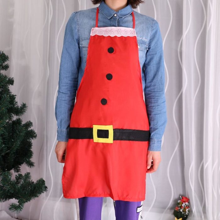 Christmas Santa Claus Apron - Grilling Chef Apron for Adult and Kids