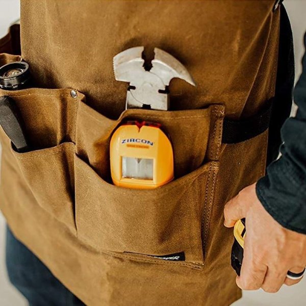 Heavy Duty Multi-Pocket Hardware Apron - Multifunctional Waterproof Apron
