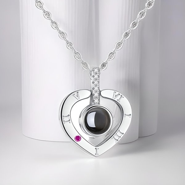 I Love You In 100 Languages Necklace - Micro Engraving Light Projection Love Pendant