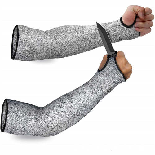 Protective Arm Sleeve - Level 5 Protection Cut Resistant Sleeves with Thumb Hole