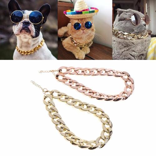 Cuban Link Thick Gold Chain Pets Safety Collar