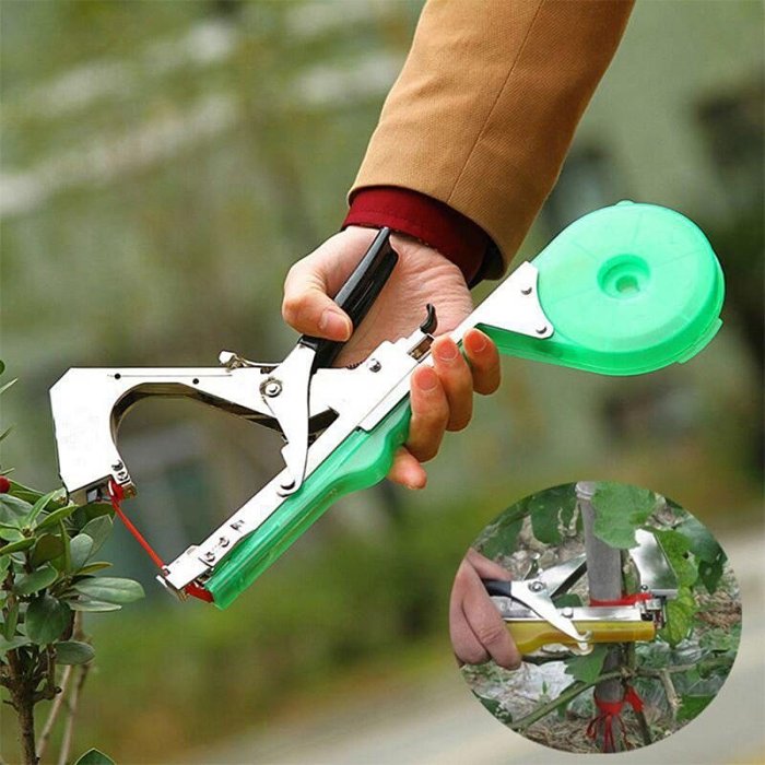 Plant Upright Tying Tool - Plant Tape Gun for Grapes, Raspberries, Tomatoes and Vining Vegetables Tying Machine