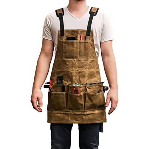 Heavy Duty Multi-Pocket Hardware Apron - Multifunctional Waterproof Apron
