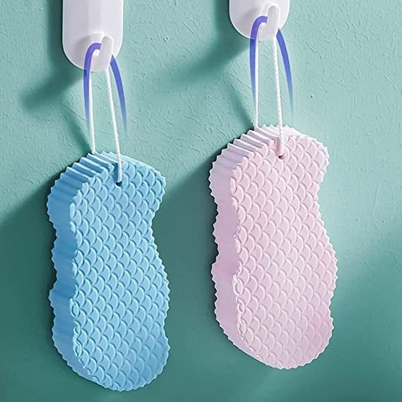 Exfoliating Shower Sponge - 3D Sponge Dead Skin Remover for Body