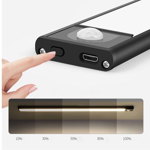 Magnetic Light Bar LED - Under Cabinet Lights with Motion Sensor & Activated Night Light Build