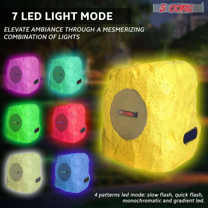 5Core Outdoor Speakers Bluetooth Waterproof Wireless Linkable TWS 10W