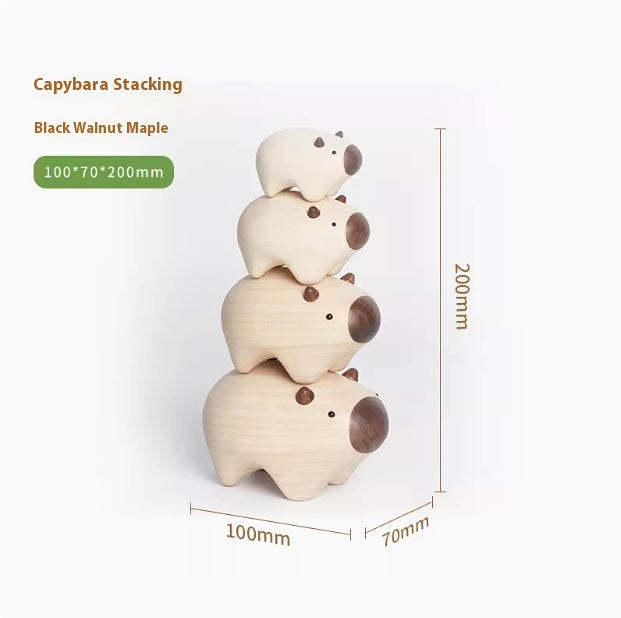Capybara Jenga Wood Carving