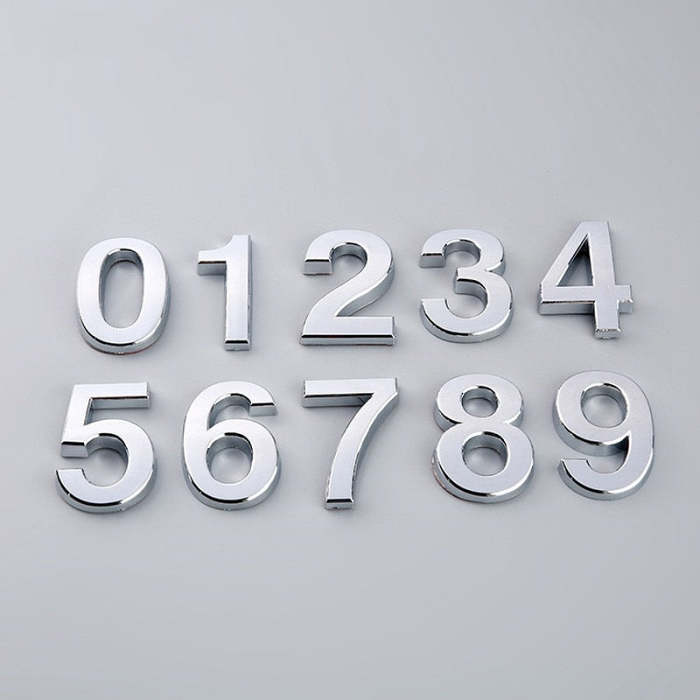 0-9 Modern 3D Hotel Apartment Door Number - Plastic Name Plate
