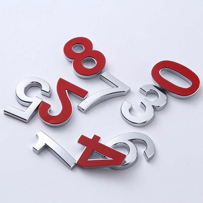 0-9 Modern 3D Hotel Apartment Door Number - Plastic Name Plate