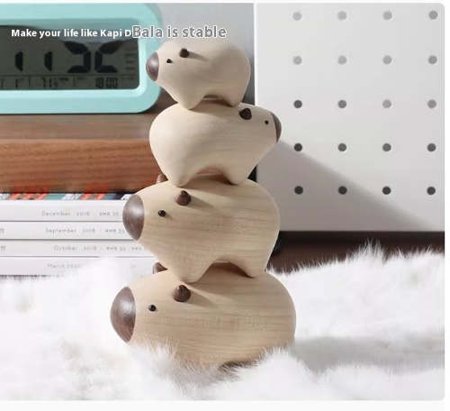 Capybara Jenga Wood Carving