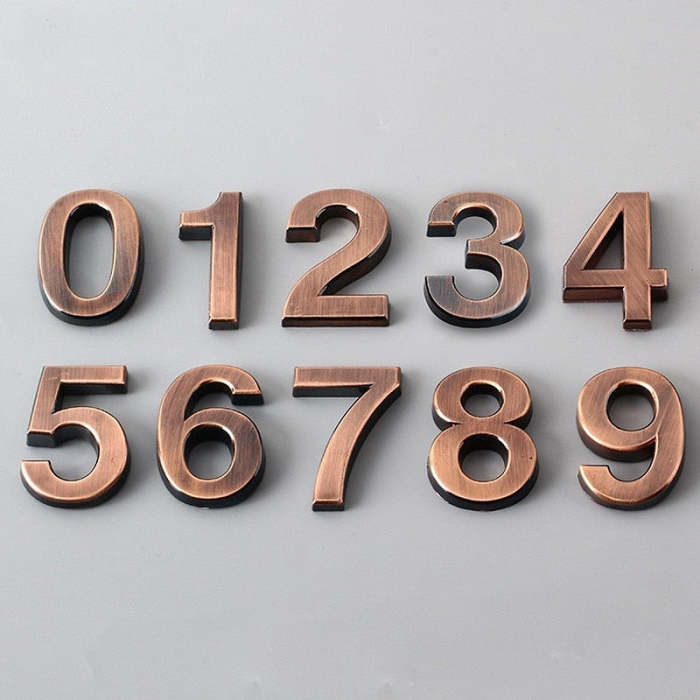 0-9 Modern 3D Hotel Apartment Door Number - Plastic Name Plate