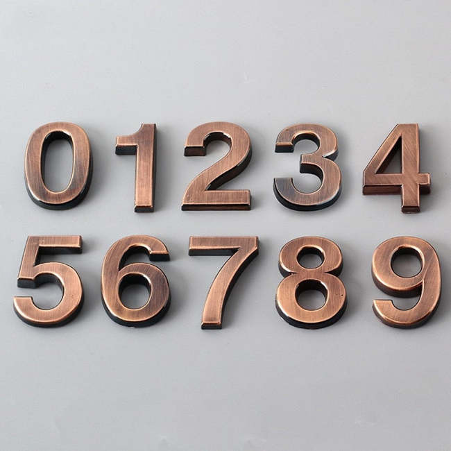 0-9 Modern 3D Hotel Apartment Door Number - Plastic Name Plate