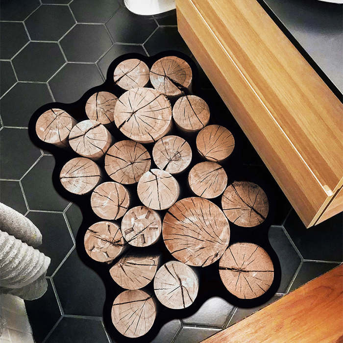 Wood Grain Bath Mat